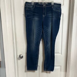 Vanilla Star Women's Dark Blue Skinny Jeans